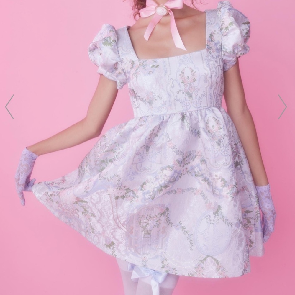 Sugar Thrillz If the Shoe Fits Brocade Dress